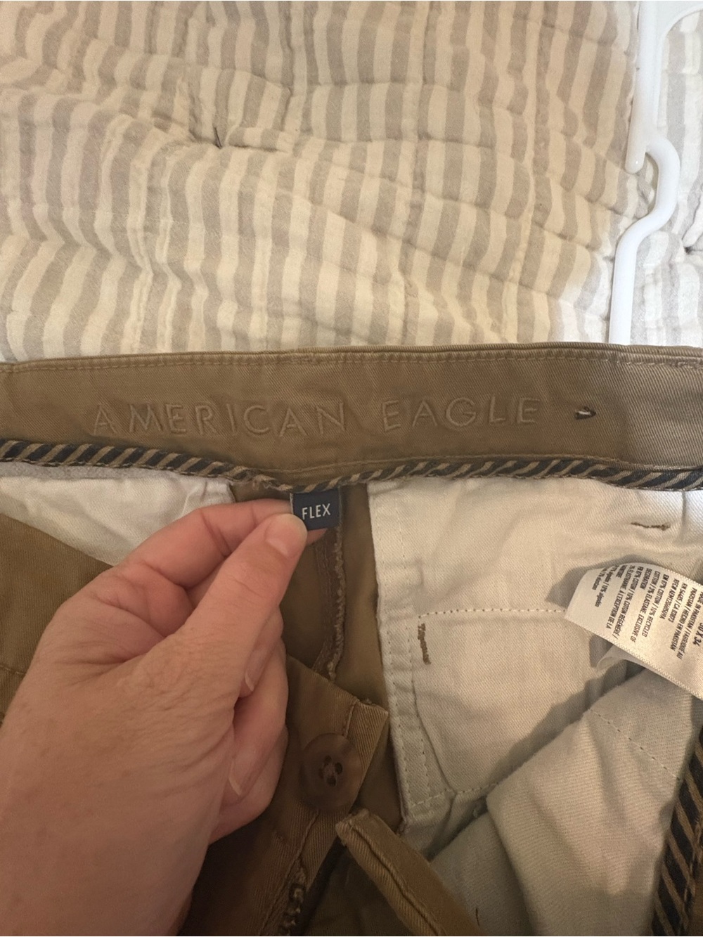 American Eagle Outfitters Men's Khaki Straight Chinos - Brown - Picture 3 of 4